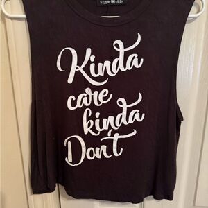 Black Cropped Sleeveless Top